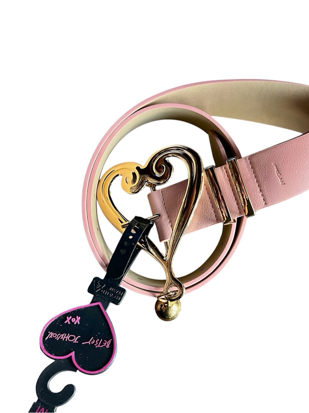 Betsey Johnson  Heart Buckle Pink Belt NWT